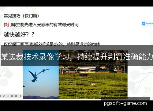 某边裁技术录像学习，持续提升判罚准确能力